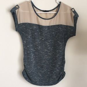 Blue and beige t shirt